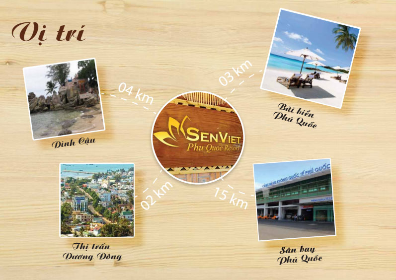 Vị trí Sen Việt Resort rất thuận tiện cho việc di chuyển tham quan